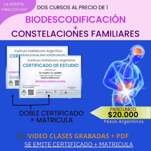 CURSO CONSTELACIONES + BIODESCODIFICACION - DOBLE CERTIFICADO + CREDENCIAL
