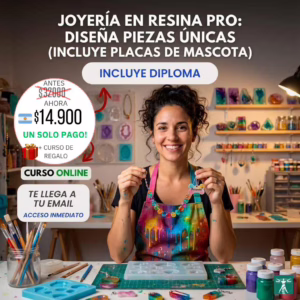 Joyería en Resina Pro: Diseña Piezas Únicas (Incluye Placas de Mascota)