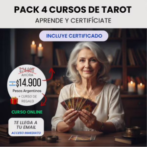 PACK 4 CURSOS DE TAROT + CERTIFICADO