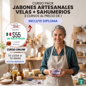 CURSO JABONES ARTESANALES, VELAS Y SAHUMERIOS + 20 BONUS