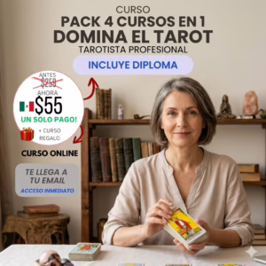 Tarotista Profesional 4 en 1: Domina el Tarot Terapéutico y Genera Ingresos