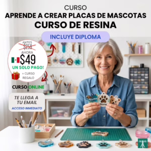 Joyería en Resina Pro: Diseña Piezas Únicas (Incluye Placas de Mascota)